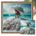 thumbnail image 1 of Kit Punto Cruz para Niña Bordado Con Hilo Algodón Ecológico 11CT Arte 40x40cm, 1 of 9
