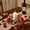 Watermelon Red, variant on Valentines Candle Rings, Valentines Candlestick Wreath, Plastics candlestick garlands with Red Berries Pines Cones