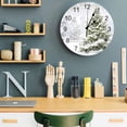 thumbnail image 7 of Wall Clock 12 Inch Winter Snowy Forest Round Silent Decorative Wall Clocks Battery Operated for Living Room Bedroom Kitchen Classroom Decor, Christmas Tree Themed,Large, 7 of 7
