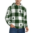 thumbnail image 2 of Daiia Green White Lumberjack Plaid for Men's Fashion Hoodies & Sweatshirts with Kangaroo Pocket Hooded Sweatshirt Breathable & Moisture Wicking-Small, 2 of 7