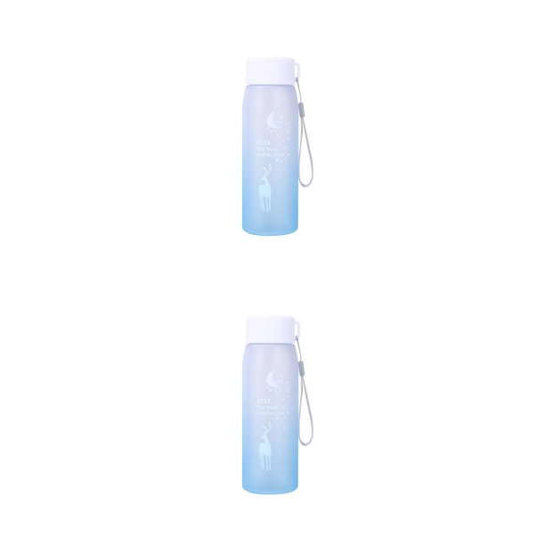 Matsuzay Botella de agua portátil a prueba de fugas, deportes esmerilados, plástico para beber, ciclismo al aire libre, senderismo, Camping, Type1 NO1