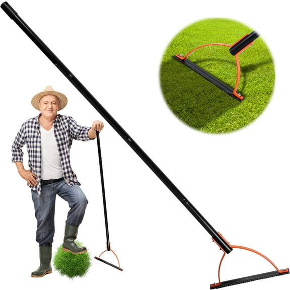 Weed Eater,Grass Whip with Double-Edged Serrated Sharp Steel Blade Manual Weed Grass Cutter with 30 Inch Handle Handheld Weed Whacker Grass Whip Cutting Hand Tool for Overgrown Weeds