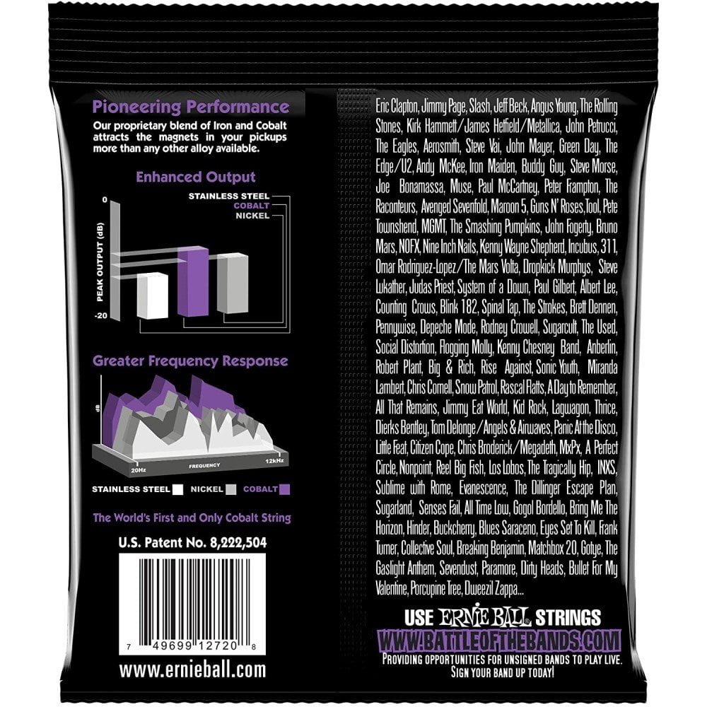 Ernie Ball Electric Guitar Strings 2720 Cobalt 11-48 Power Slinky 3Pack