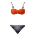 thumbnail image 4 of TAIAOJING Women Swimsuit Bathing Suit High Waisted Bikini Sexy Push Up Two Piece Swimsuits Vintage Swimsuit Two Piece Retro Ruched High Waist Print Bikini Set, 4 of 5