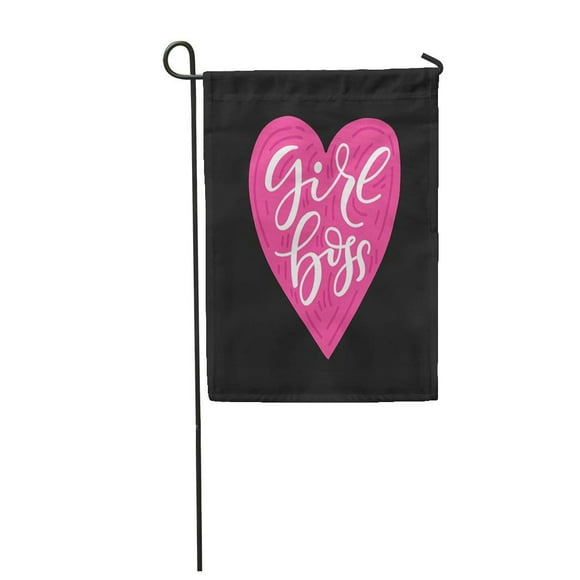POGLIP Powerful Girl Power Motivational Slogan Inscription for Woman Garden Flag Decorative Flag House Banner 28x40 inch