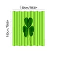thumbnail image 3 of Waterproof Clover Shower Curtain Bathroom Decoration Polyester Curtain Bath Accessory Green 180x180cm, 3 of 5