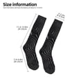 thumbnail image 2 of Vsdgher Abstract Black And White Waves Knee Socks, High Socks Long Stretchy Sock Women Knee High Stocking, Long Socks for Women, 2 of 6