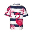 thumbnail image 3 of Fotbe Pink Flamingos Hawaiian Shirt For Men Unisex Summer Beach Casual Short Sleeve Cotton Linen Button Down Shirts-3x-Large, 3 of 9