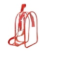 thumbnail image 2 of Transparent Backpack for Security Check, Gaqring Large Capacity PVC Clear Bag, Waterproof Lightweight Student Backpack for Concert Travel Office, Red, 2 of 6
