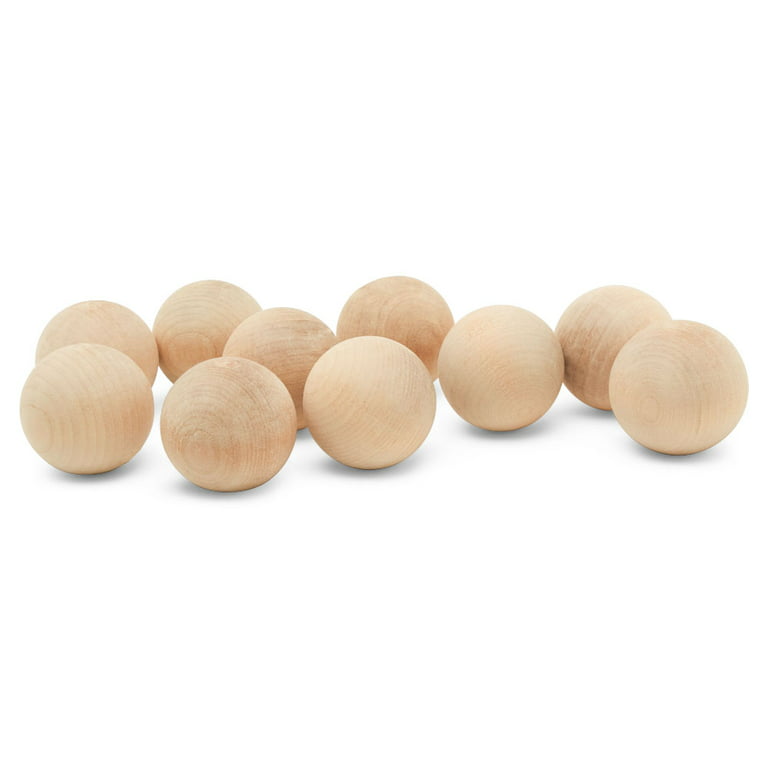 4 inch Round Wooden Balls for Crafts, Bag of 3 Unfinished and Smooth Round  Birch Hardwood Balls, and Wooden Spheres, by Woodpeckers