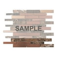thumbnail image 1 of Sample - Rose Gold Satin Copper Stainless Steel Emperador Stone Mosaic Tile Backsplash, 1 of 6