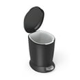 thumbnail image 3 of 6L round step can, black plastic, 3 of 4