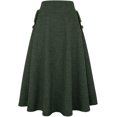 thumbnail image 2 of Falda larga de otoño e invierno a cuadros de cintura alta para mujer Army M Army M Xishao ropa, 2 of 2