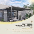 thumbnail image 3 of CoSoTower Retractable Pergola Canopy Cover Replacement for 10' x 13' Pergola, Dark Grey, 3 of 7
