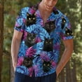 thumbnail image 6 of Funny Tropical Cat Hawaiian Shirts for Men Summer Beach Cats Button Down Mens Casual Hawaiian Shirts Short Sleeve, 6 of 7