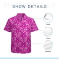 thumbnail image 7 of High Quality Hawaiian Shirts for Men Short Sleeve Aloha Beach Shirt Floral Summer Casual Button Down Shirts Blouses FJA4BP, 7 of 7