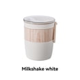 thumbnail image 4 of Inteprter Taza de desayuno de 620ml, botella impermeable, contenedor de agua reutilizable, tapa de sellado, tazas para microondas a prueba de Mostrada Blanco 620ml, 4 of 6