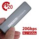 thumbnail image 3 of Carcasa para disco duro M.2 NVMe USB3.2 GEN2x2 de 20 Gbps con transferencia de alta velocidad y multifuncional, 3 of 8