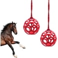 thumbnail image 3 of Fymlhomi 2 Pack Horse Treat Ball Hay Feeder Toy, Goat Feeder Ball Goat Hay Feeder Hanging Feeding Toy for Horse Goat Sheep, 3 of 5