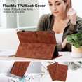 thumbnail image 4 of GSFY for 2024 iPad Pro 11 inch Case M4 (5th Generation), PU Leather Magnetic Closure Protective Folio Stand Cover with Pencil Holder Multiple Viewing Angles for iPad Pro 11 5th Gen - Brown Bloom, 4 of 9