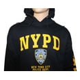 thumbnail image 3 of NYPD Men's Hoodie Sweatshirt Front & Sleeve Print, Navy & Gold, 2XL, 3 of 3