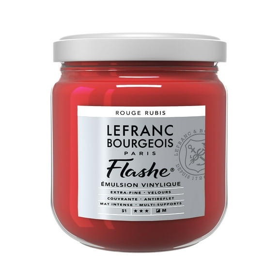 Lefranc & Bourgeois Flashe Matte Artist's Color, 400ml, Ruby Red