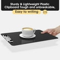 thumbnail image 3 of Bxaolu 8.5" x11" Plastic Clipboards 4-Pack with Hanging Hook – Slim Durable Clip Boards, Standard Letter/A4 Size for Home Office Use, Black, 3 of 9