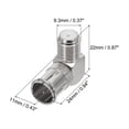 thumbnail image 2 of Adaptador de conector coaxial en ángulo recto Uxcell con empuje rápido F macho a F hembra 75 Ohm impermeable 3 piezas, 2 of 6