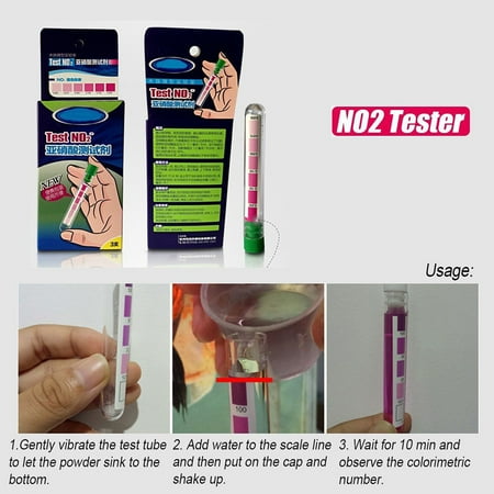 Nitrate Test - Aquarium Fish Tank PH NO2 NO3 Nitrite Nitrate Chlorine Water Quality Test Kit - NO2 Tester