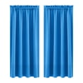 thumbnail image 2 of EGYMEN Blackout Curtains, 37"x53" Heat Insulation Energy Saving Curtains, Scandinavian Solid Color Black Silk Curtains, Soundproof and Noise Reducing Curtains for Bedroom and Kitchen, 2 of 9