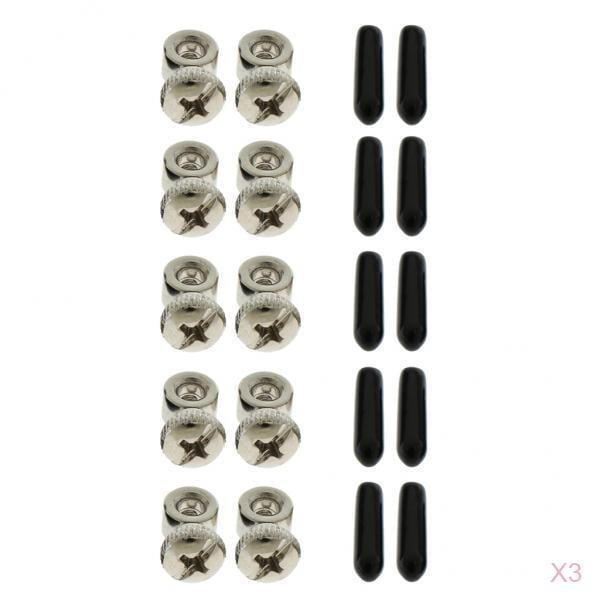 Componentes de cuerda para saltar Zulema 15 pares Tornillos de ajuste extremos Tapas hardware
