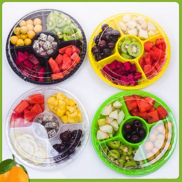 10pcs Disposable Meal Prep Containers 5-Compartment Food Storage