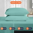 thumbnail image 3 of HNB Store RV Bunk Sheet Set 28X75" Cot Bed 1000 TC Egyptian Cotton Camper 4Pcs Sheets & Pillowcase 6" Deep pocket Aqua Green, 3 of 7