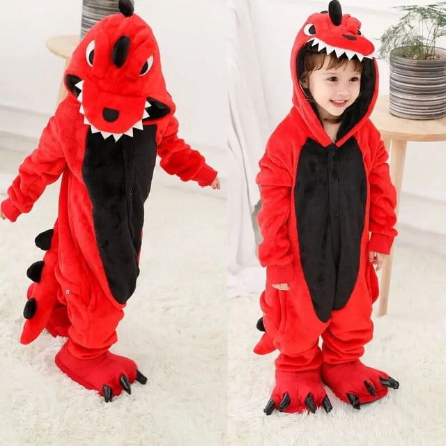 Kigurumi-pijamas de animales para niños y niñas, ropa de dormir de invierno para niños de 4, 6, 8, 10 y 12 años, disfraz de unicornio y gato
