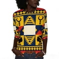 thumbnail image 2 of Blouses for Women Dressy Elegant,Black History Month African T-Shirt for Women Pride Celebration Shirt Blouse 3/4 Sleeve Crewneck Tshirt Tops, 2 of 9