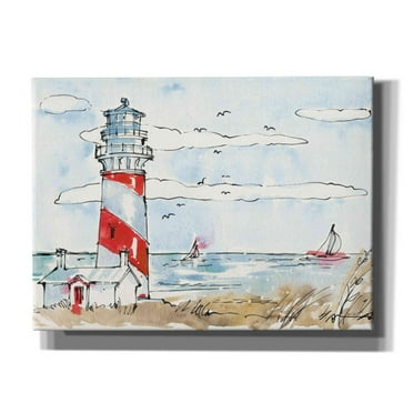 Epic Graffiti 'Coastal Life I' by Anne Tavoletti, Canvas Wall Art, 54"x40"