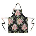 thumbnail image 2 of Pioneer Flower Floral Print Pattern Apron-Garden Aprons for Women with Pockets-Cotton Linen Waterproof Kitchen Cooking Gardening Aprons Adjustable for Kitchen,Cooking,BBQ and Salon 33x27 Inch, 2 of 7