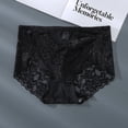 thumbnail image 1 of Braguitas de talla grande para mujer, ropa interior de encaje de seda de hielo sin costuras, ropa interior de algodón hasta la mitad de la cintura, ropa interior para chicas gorditas, 1 of 6