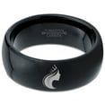 thumbnail image 2 of Tungsten Queen Princess Royalty Crown Monarch Band Ring 8mm Men Women Comfort Fit Black Dome Polished, 2 of 4