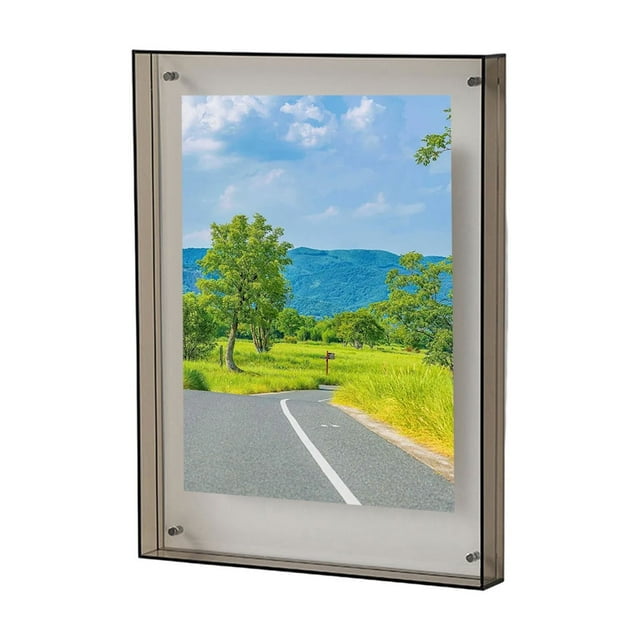 CSChome Acrylic Photo Frame Vibrant Floating Acrylic Photo Frame: Desk Wall Art Frame (for Gallery Home Office Decoration, 1Pc)