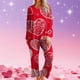 thumbnail image 1 of RKSTN Valentine's Gifts Pajamas Set for Women Oversized Crewneck Valentine's Day Loves Heart Graphic Printed Loungewear Matching Set Womens Casual Loose Long Sleeve T Shirt and Pjs Pant 2 Piece Set, 1 of 6