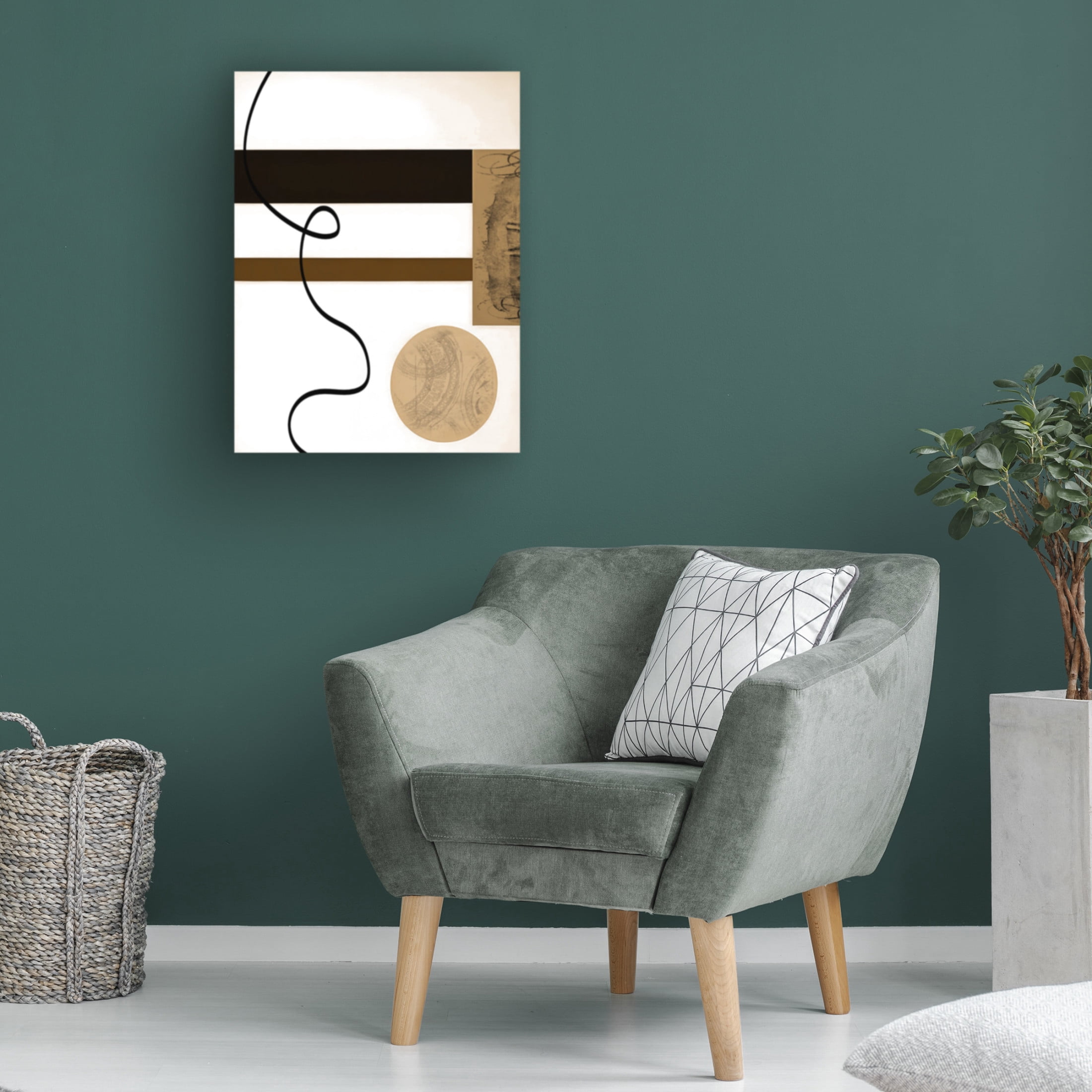 Canvas Wall Art - FootePrint Art 'Outset' Wall Art for Living Room, Bedroom, or Office Décor by Trademark Fine Art - 35 x 47 Inches