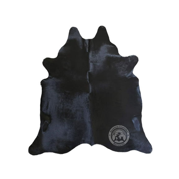 Black Cowhide Rug (Size 6x6-7')