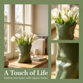 thumbnail image 5 of REGALWOVEN Modern Abstract Ceramic Vase for Home Decor ,Large Opening Wide Flower Vase for Thick Bouquets, Decorative Vase Green 5.6"L x 4.2"W x 6.2"H, 5 of 6