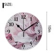 thumbnail image 2 of 10 Inch Wall Clock Battery Operated Silent Clock Decorative for Office, Kitchen, Outdoor, Living RoomBeautiful Rose Flower Floral on White Beautiful, 2 of 4