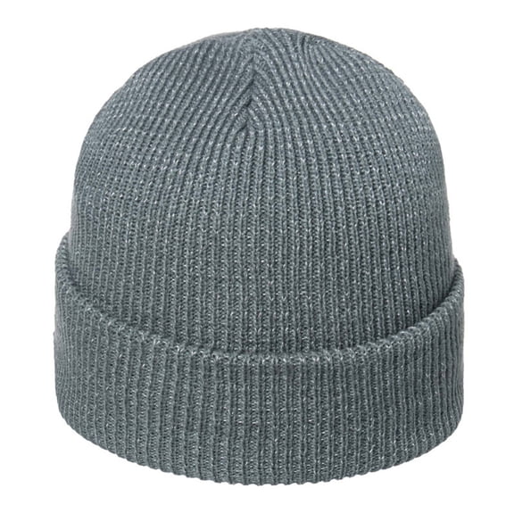 HNMKIU Hats Winter Hat For Men Reflective Yarn Knit Cap Soft And Warm Fold Up Daily Caps Green,M