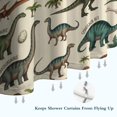 thumbnail image 6 of Beige Cartoon Dinosaurs Names Pattern Shower Curtain 36"x72" ,Bathroom Decorative Shower Curtains Set with 12 Hooks,Modern Waterproof Washable Shower Curtain, 6 of 6