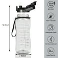 thumbnail image 3 of Clearance Glass&Bottle under $10,64 Ounce Water Bottle With Time Marker And Water Bottle With And Leak Proof Non Slip Cup Cover Suitable For Sports Fitness Gym And Outdoor Activities, 3 of 8