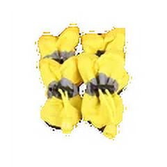 4pcs/set Waterproof Pet Dog Shoes Chihuahua Anti-slip Rain Boots Footwear for Small Cats Dogs Puppy Dog Pet Booties (Yellow 3)