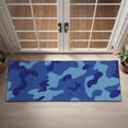 thumbnail image 2 of Blue Camo Wavy Shapes Pattern Door Rugs,Washable Non Slip Door Mats Indoor,Decorative Door Mats,Entry Mat Indoor for Entrance,Bedroom,Kitchen,Bathroom,16"x47", 2 of 6